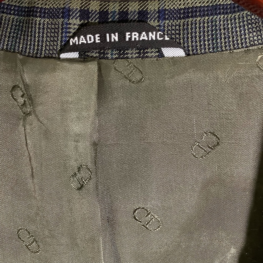 VTG Christian Dior Monsieur Wool Plaid Two-Button Blazer-FLAWED - Picture 10 of 15
